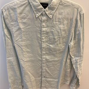 Club Monaco Men's Soft Green Turqoise Button-Down Shirt